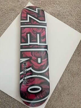 Chris Cole Rose Graphic Skateboard Deck - Black & Red